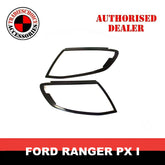 Matte Black Head lights Trim Cover to suit Ford Ranger PX I 2012-2015